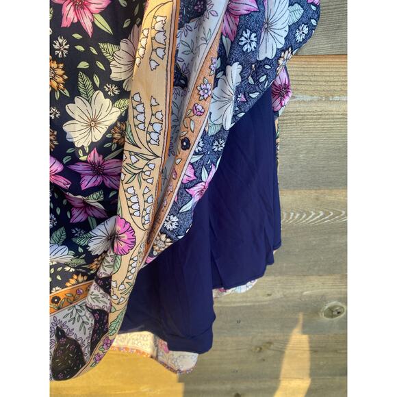 Lulus bohemian bliss black floral asymmetrical backless maxi dress - Picture 8 of 10